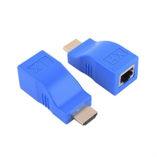 זוג מאריכי HDMI בחיבור כבל רשת