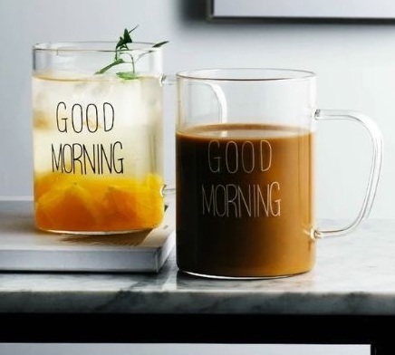 ספל זכוכית 450 מ״ל - GOOD MORNING