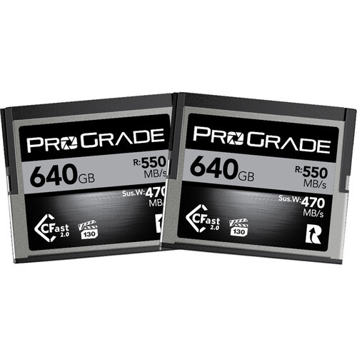 ProGrade Digital 640GB CFast 2.0 Cobalt Memory 2 Cards