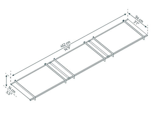 גגון Nancy אפור שקוף 1x4.5