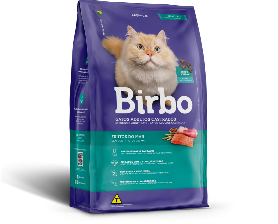 בירבו Birbo אוכל פרימיום לחתולים מעוקרים סטרלייז - 7 ק"ג