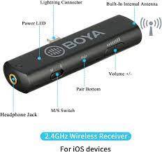 מיקרופון אלחוטי לאייפון בחיבור LIGHTNING דגם BOYA WM4 PRO-K3