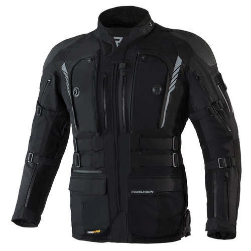 מעיל אדונצ'ר רב עונתי שחור  - REBELHORN PATROL TEXTILE JACKET