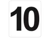 מדבקות מספרים שקופות עמידות במים 0-10 - דגם 1081