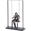 פסל ברונזה זוג על נדנדה Couple Sitting on Swing Sculpture 