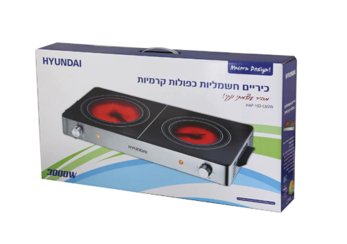 כירה חשמלית קרמית כפולה 3000W HAP-102-C6SW