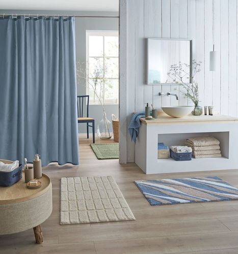 וילון פוליאסטר לאמבטיה Rica 180x200 - כחול ים Kleine wolke