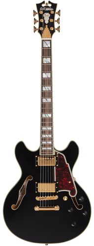 גיטרה חשמלית 1/4 נפח כולל ארגז D'Angelico EXCEL MINI DC BLACK