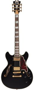 גיטרה חשמלית 1/4 נפח כולל ארגז D'Angelico EXCEL MINI DC BLACK