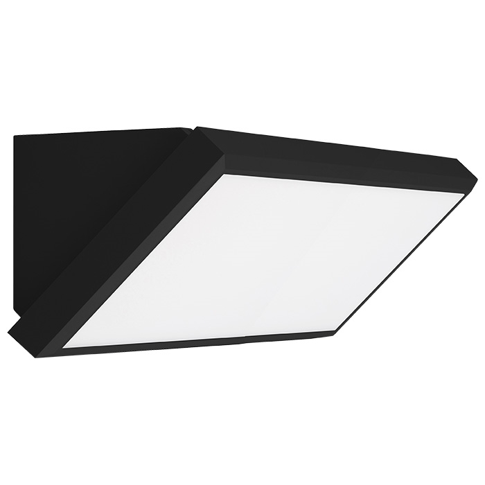 צמוד קיר פינתי בגימור שחור 24W CCT