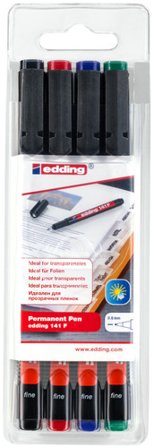 סט 4 טושי שקפים edding