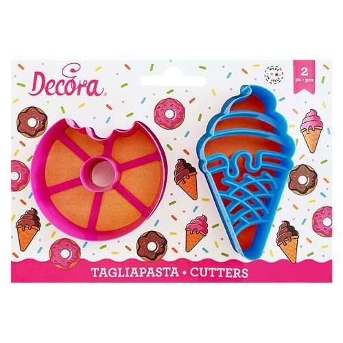 סט 2 חותכני גלידה ודונאטס Decora 