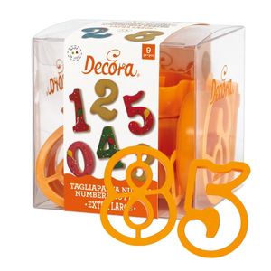 סט 9 חותכני מספרים גדולים Decora
