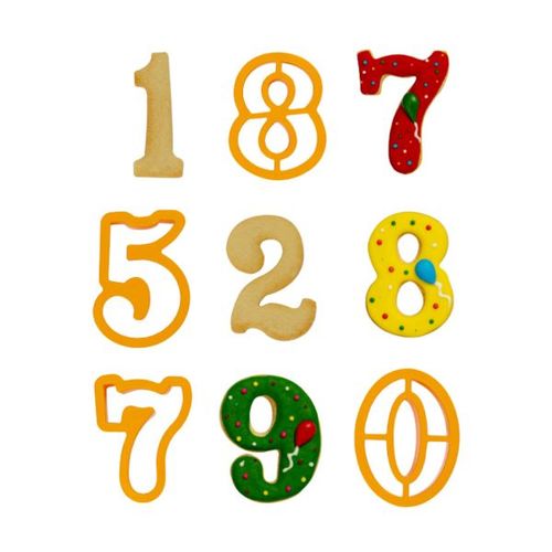סט 9 חותכני מספרים גדולים Decora