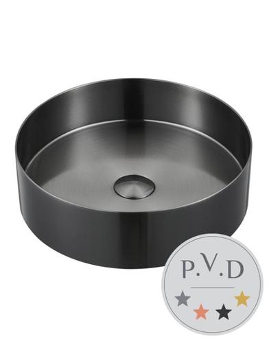 PAPPOS כיור נירוסטה עגול מונח PVD 11x38x38 כולל UP P (מקט 51200)