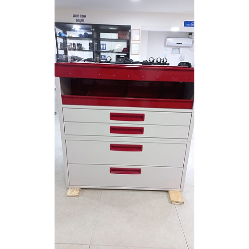 ארגז אחסון 4 מגירות + מדף נשלף + מגש עליון 90*361*1014 - UP