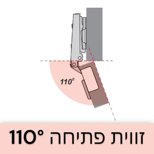 זווית פתיחה ציר ישר קנט מלא שתילה בדחיפה press תואם Hettich-Grass מרחק חורים 52 מ