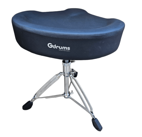 כיסא מתכוונן לתופים מושב אופנוע בצבע שחור DT-500 מבית GDRUMS