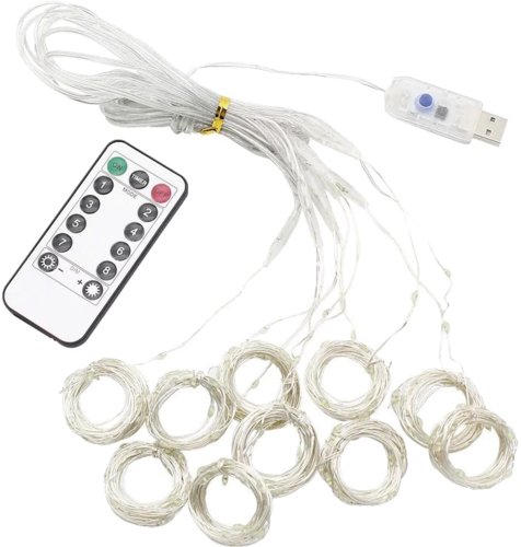 וילון אורות צבעוני RGB