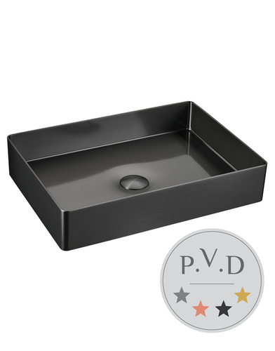  MILOS כיור נירוסטה מלבני מונח PVD 10x35.2x50 כולל UP P {מקט 51220}