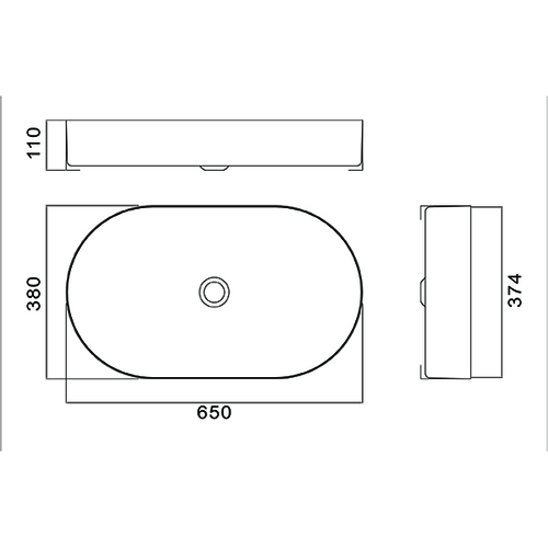  MILOS כיור נירוסטה מלבני מונח PVD 10x35.2x50 כולל UP P {מקט 51220}