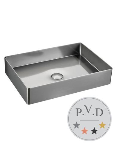  MILOS כיור נירוסטה מלבני מונח PVD 10x35.2x50 כולל UP P {מקט 51220}