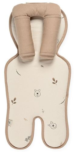 ריפודית ומגן לסל קל 100% כותנה טריקו מקולקציית פו הדוב עלים - בז'