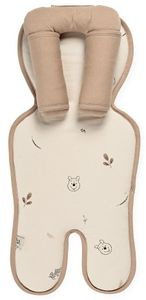 ריפודית ומגן לסל קל 100% כותנה טריקו מקולקציית פו הדוב עלים - בז