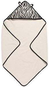 מגבת לתינוק עם כובע 100% כותנה - זברה