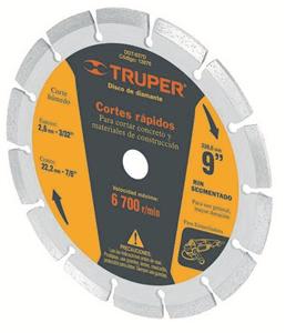 דיסק יהלום מקצועי "4.1/2 מחורץ TRUPER