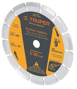 דיסק יהלום מקצועי "9 מחורץ TRUPER