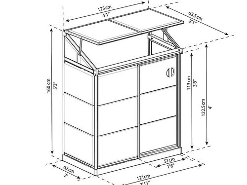 חממה ביתית 0.6x1.3 Lean To מק