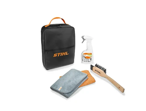 ערכת STIHL Care & Clean מכילה את כל הרכיבים הנדרשים לניקוי וטיפול