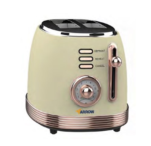 מצנם 2 פרוסות רטרו קרם 850W חימום והפשרה