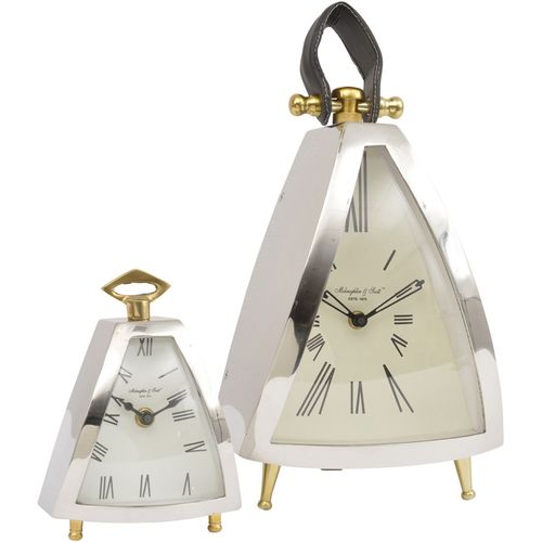 שעון משולש ידית עור שחור ISOSCALES Clock 