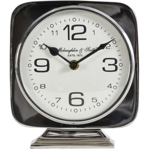 שעון שולחן מרובע רטרו ניקל  Vickery clock