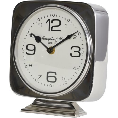שעון שולחן מרובע רטרו ניקל  Vickery clock
