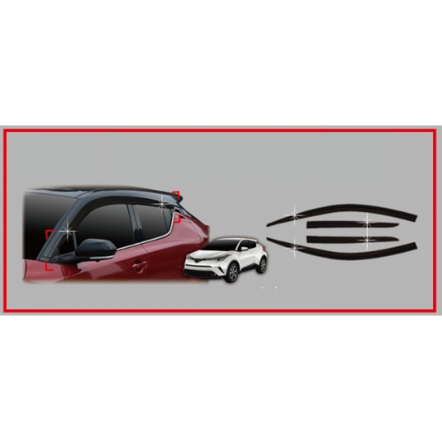 מגן רוח לרכב טיוטה CHR 2016 ומעלה תוצרת AUTOCLOVER קוריאה - סט 4 חלקים הדבקה חיצונית