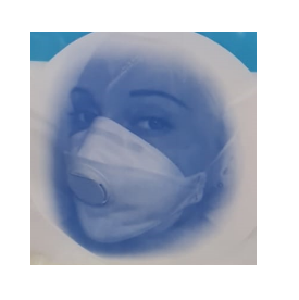 מסיכת הגנה FFP2 עם שסתום ורצועות נמתחות