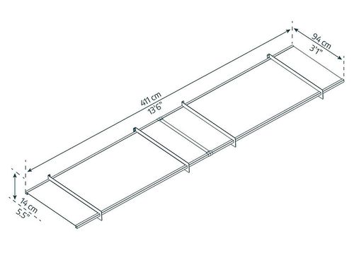 גגון Nancy אפור שקוף 1x4.1 מק
