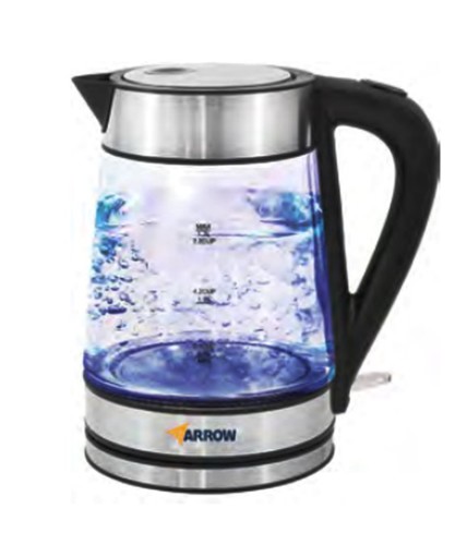 קומקום חשמלי זכוכית 1.7 ליטר, 2200W