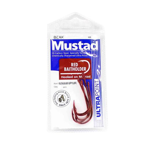 קרס מידה 10 -MUSTAD RED BAITHOLDER