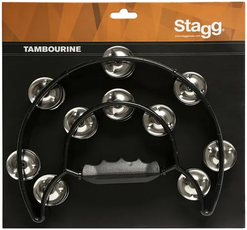 טמבורין חצי ירח בצבע שחור Stagg TAB-1BK