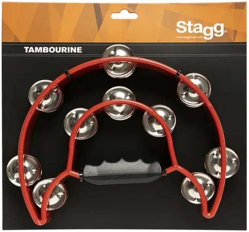 טמבורין שתי שורות מצלצלים אדום Stagg TAB-1 RD