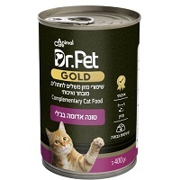 דר פט גולד טונה אדומה בג'לי לחתול 400 גרם Dr Pet Gold