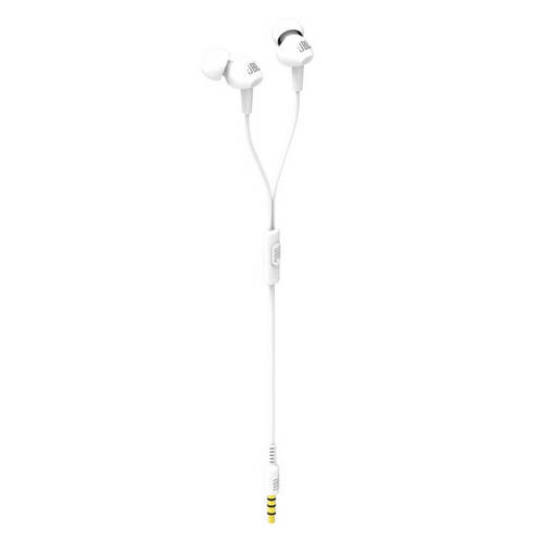אוזניות חוטיות עם מיקרופון דגם C100SI JBL בצבע לבן