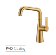 ברז בינוני לכיור רחצה מסדרת Martin בצבע Brushed Gold