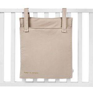 שק חיתולים לתליה על מיטה או עריסת תינוק 100% כותנה מסדרת KEEP IT SIMPLE - בז