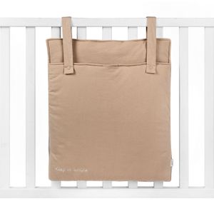 שק חיתולים לתליה על מיטה או עריסת תינוק 100% כותנה מסדרת KEEP IT SIMPLE - חום