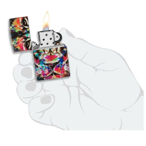 זיפו הדפס אריה ססגוני היקפי כותרת